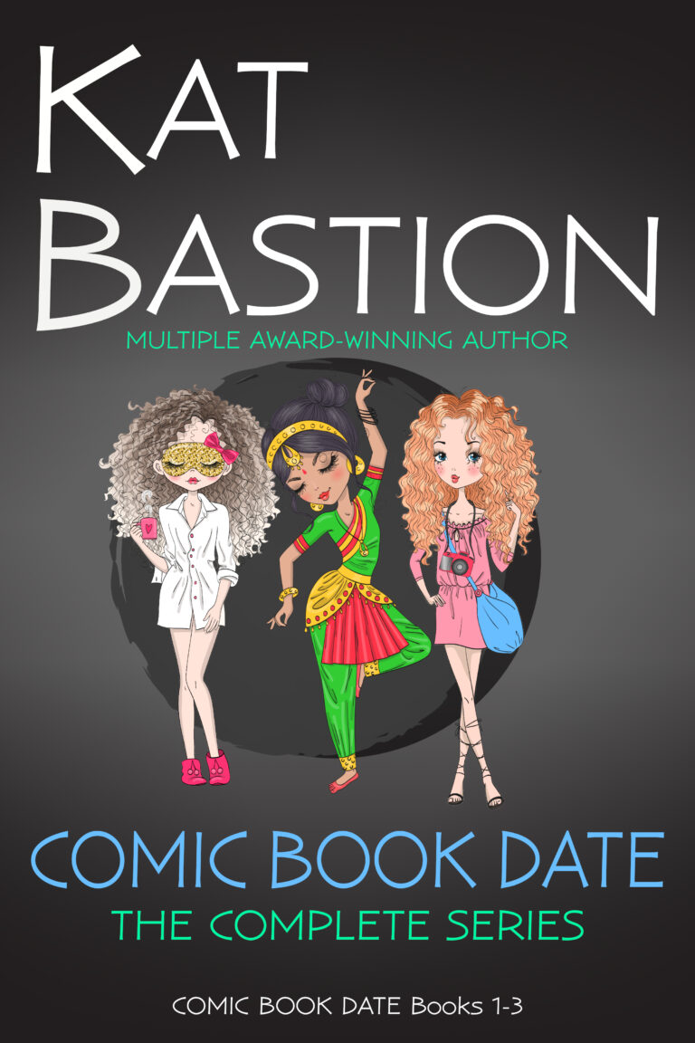 three multicultural young women on dark cover of Comic Book Date complete series